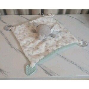 Dream Gro Plush Elephant Activity Blankie Lovey Security Blanket Teether Rattle